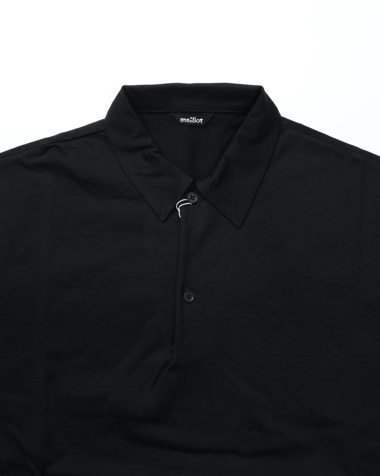 maillot / mature cotton big polo BLACK