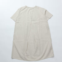 maillot / linen rich back tuck half sleeve shirt-OP IVORY