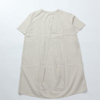 maillot / linen rich back tuck half sleeve shirt-OP IVORY