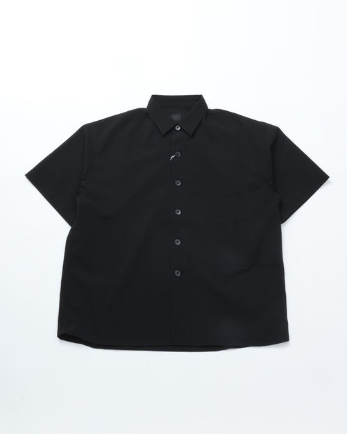 maillot / shadow check s/s big shirt BLACK
