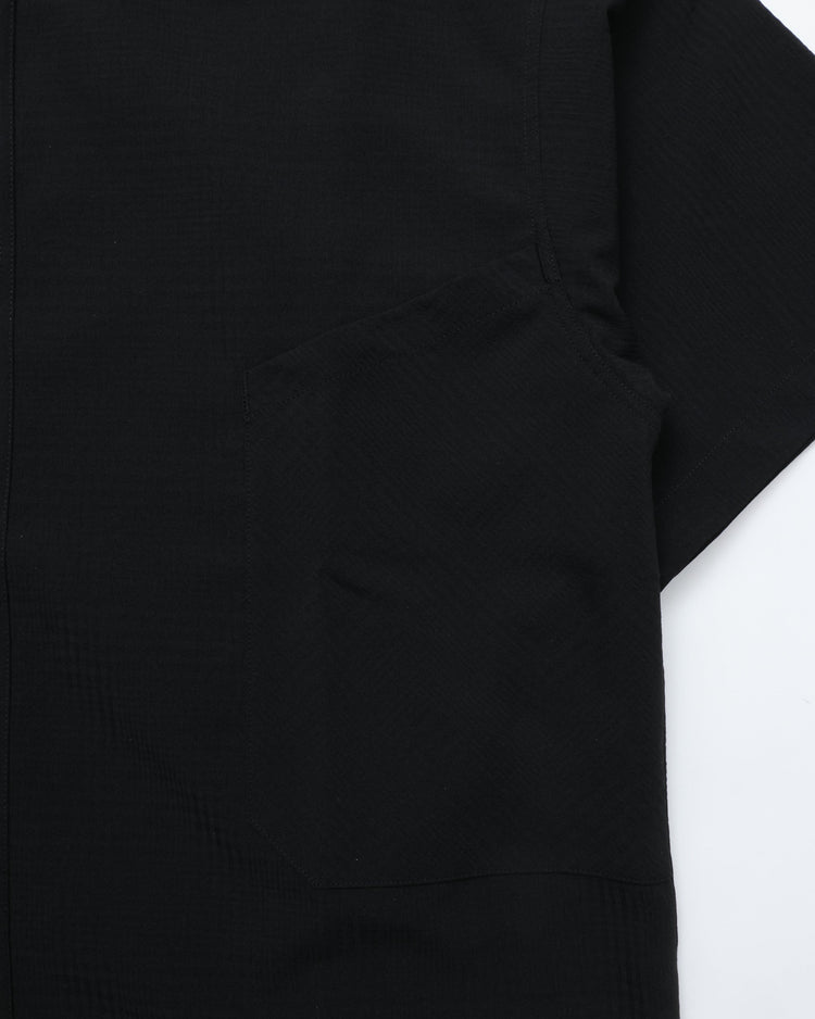 maillot / shadow check s/s big shirt BLACK