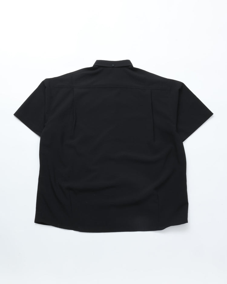 maillot / shadow check s/s big shirt BLACK