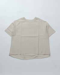 maillot / linen rich back tuck half sleeve shirt-Tee IVORY