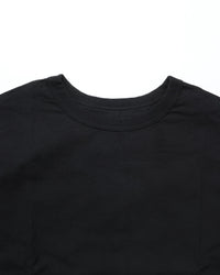 maillot / linen rich back tuck half sleeve shirt-Tee BLACK