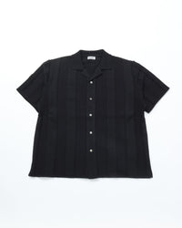 COOHEM / LINKS STRIPE KNIT S/T BLACK