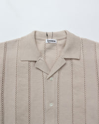 COOHEM / LINKS STRIPE KNIT S/T ECRU