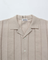 COOHEM / LINKS STRIPE KNIT S/T ECRU