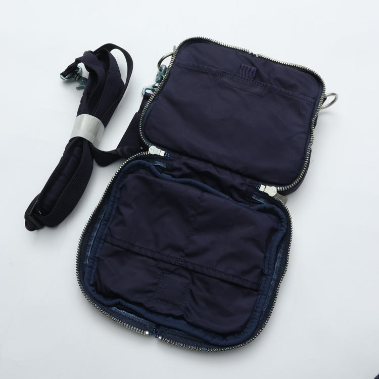 PORTER CLASSIC  SUPER NYLON SIMPLE SHOULDER BAG MINI BLUE