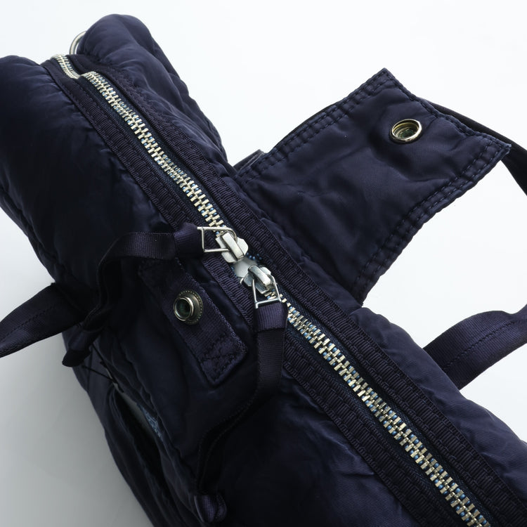 PORTER CLASSIC  SUPER NYLON TRAVEL BAG M BLUE