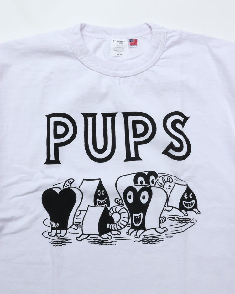 TOUGHER /  BREA S/S TEE　BLACK&WHITE WHITE