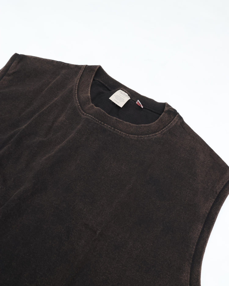 TOUGHER   BREA SLEEVELESS CHEMICAL BLANK Bleach BLACK