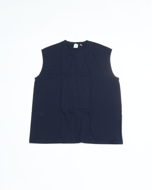 TOUGHER   BREA SLEEVELESS SOLID BLANK Yankees NAVY