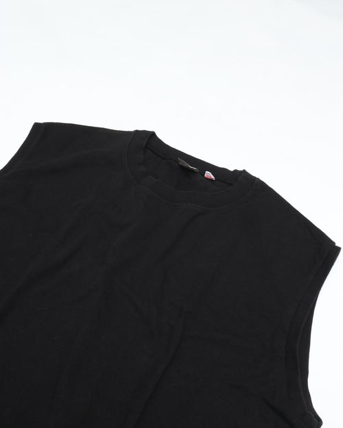 TOUGHER BREA SLEEVELESS SOLID BLANK BLACK
