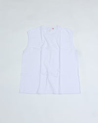 TOUGHER   BREA SLEEVELESS SOLID BLANK WHITE
