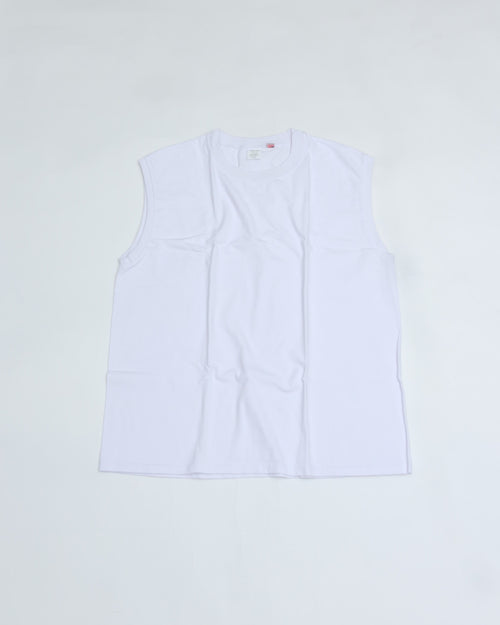 TOUGHER   BREA SLEEVELESS SOLID BLANK WHITE