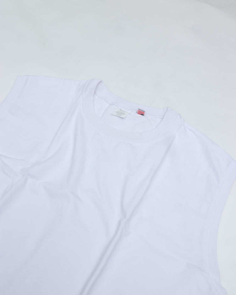 TOUGHER   BREA SLEEVELESS SOLID BLANK WHITE