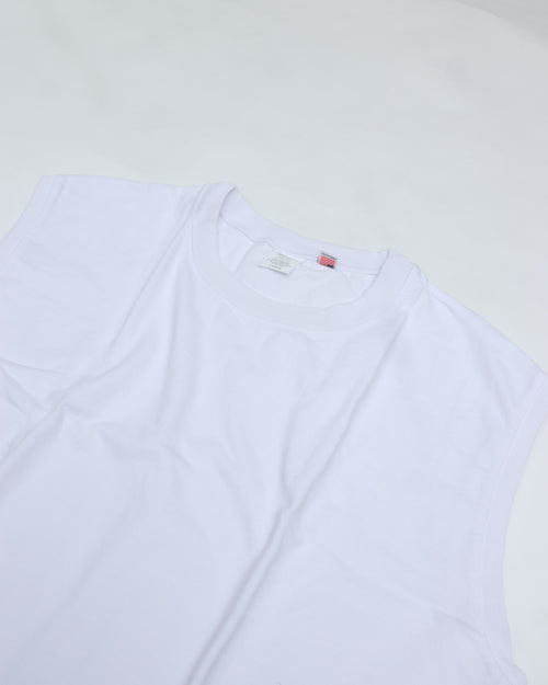 TOUGHER   BREA SLEEVELESS SOLID BLANK WHITE