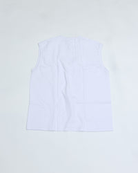 TOUGHER   BREA SLEEVELESS SOLID BLANK WHITE