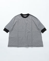 MEYAME  BORDER HALF SLEEVE TEE MEY-2438 BLACK