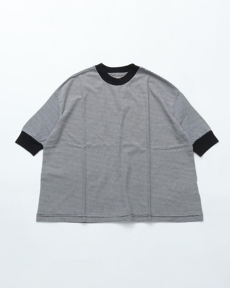 MEYAME  BORDER HALF SLEEVE TEE MEY-2438 BLACK