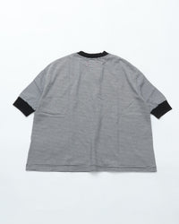 MEYAME  BORDER HALF SLEEVE TEE MEY-2438 BLACK
