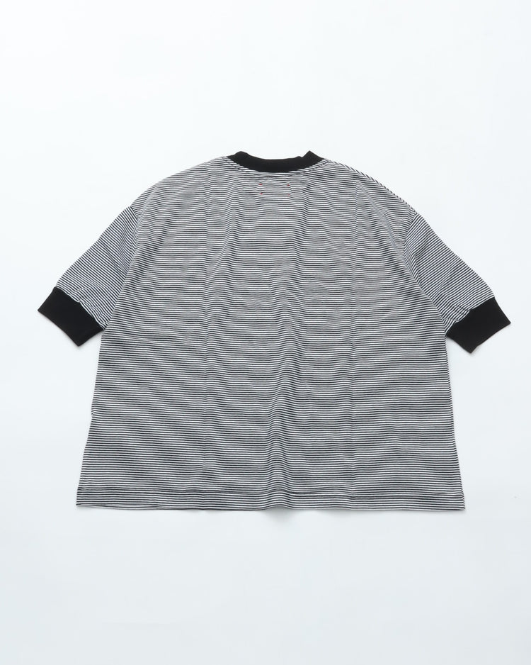MEYAME  BORDER HALF SLEEVE TEE MEY-2438 BLACK