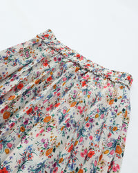 MEYAME  PLEATED SKIRT (FLOWER) MEY-2431 WHITE