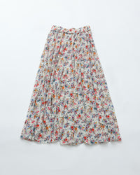 MEYAME  PLEATED SKIRT (FLOWER) MEY-2431 WHITE