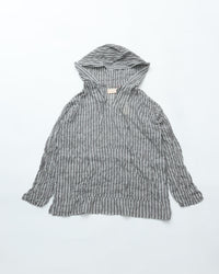 MEYAME  STRIPED LIGHT PARKA MEY-2430 BLACK