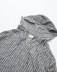 MEYAME  STRIPED LIGHT PARKA MEY-2430 BLACK