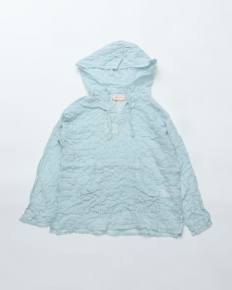 MEYAME  STRIPED LIGHT PARKA MEY-2430 BLUE