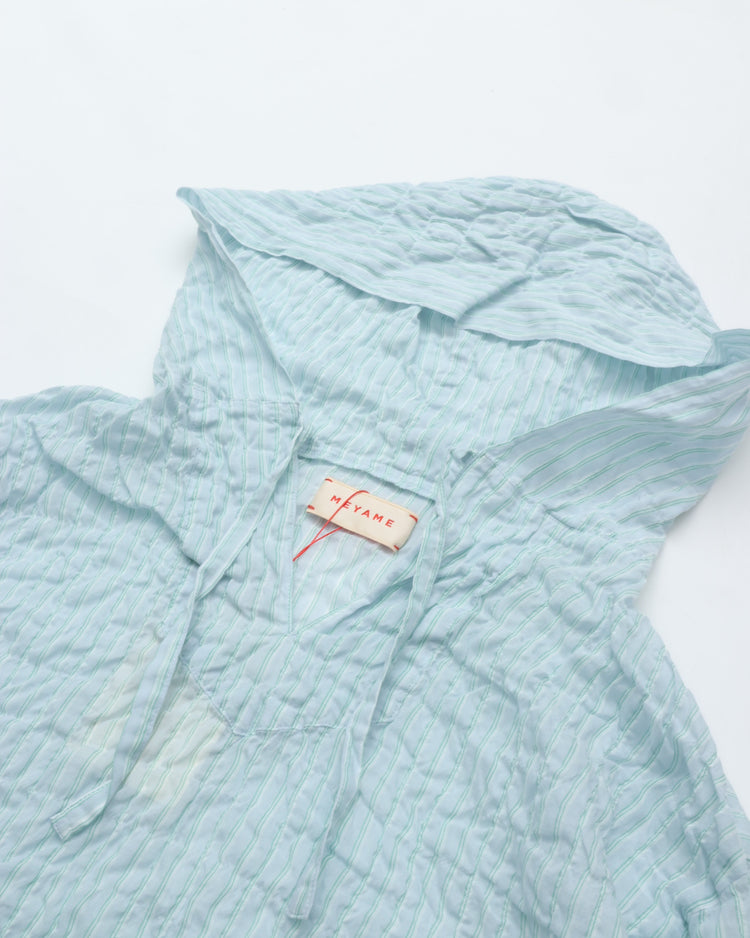 MEYAME  STRIPED LIGHT PARKA MEY-2430 BLUE