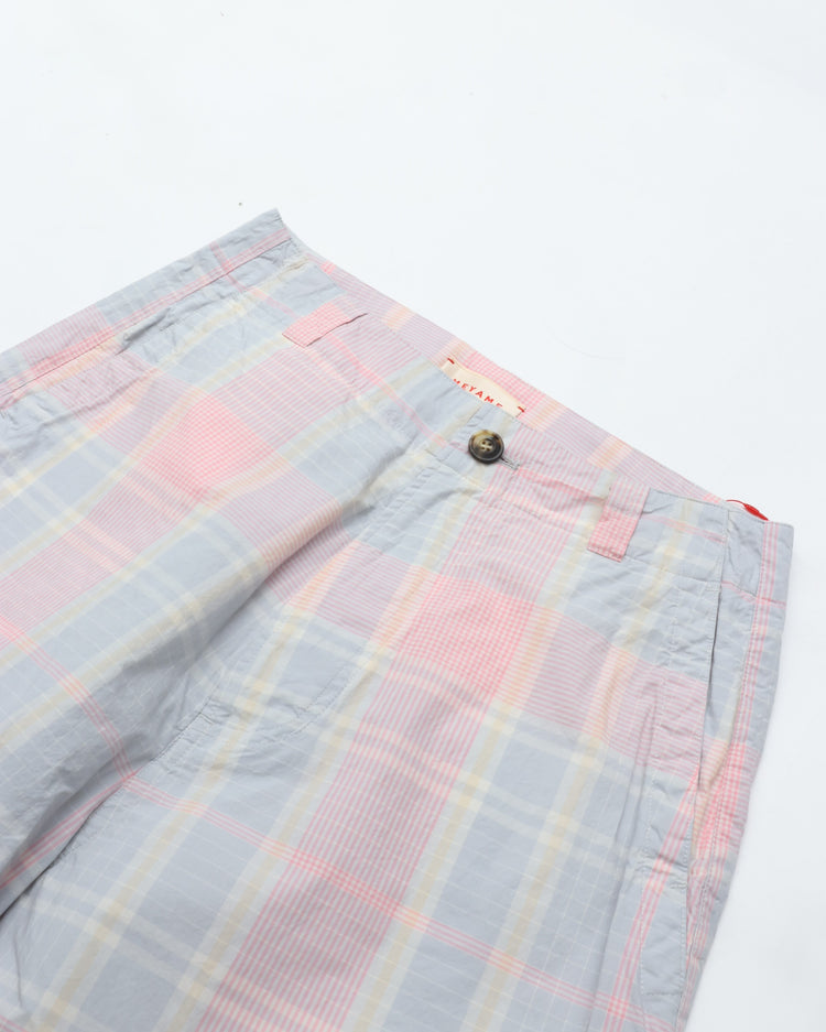 MEYAME  CHECK SIDE LINE WIDE PANTS MEY-2423 LIGHT BLUE