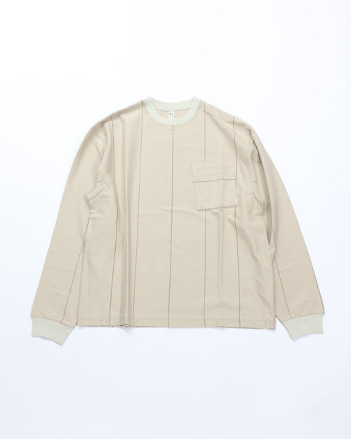 NOROLL / UNEVENNESS L/S TEE LT BEIGE