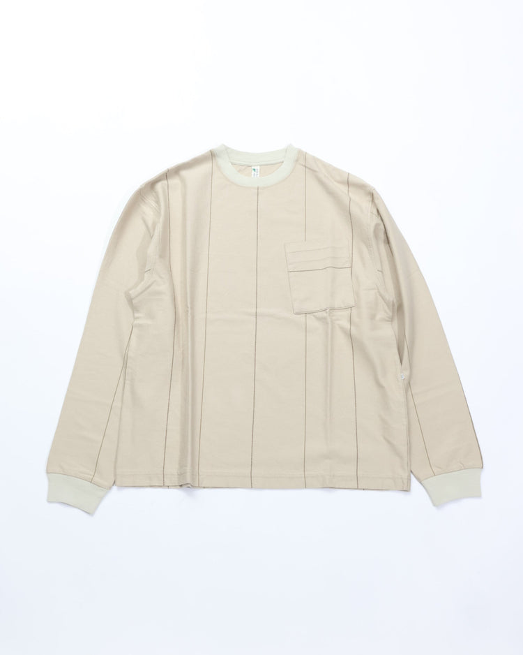NOROLL / UNEVENNESS L/S TEE LT BEIGE