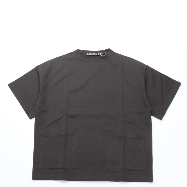 HAVERSACK / High-gauge jersey loose-fit short-sleeve T-shirt CHARCOAL