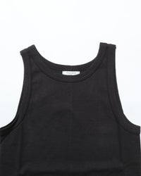 THE SHINZONE / CIRCULAR RIB TANKTOP 07 BLACK