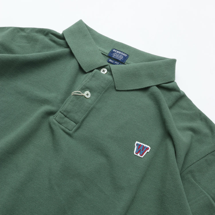 WORKERS  BIG Fit Polo, Forest Green