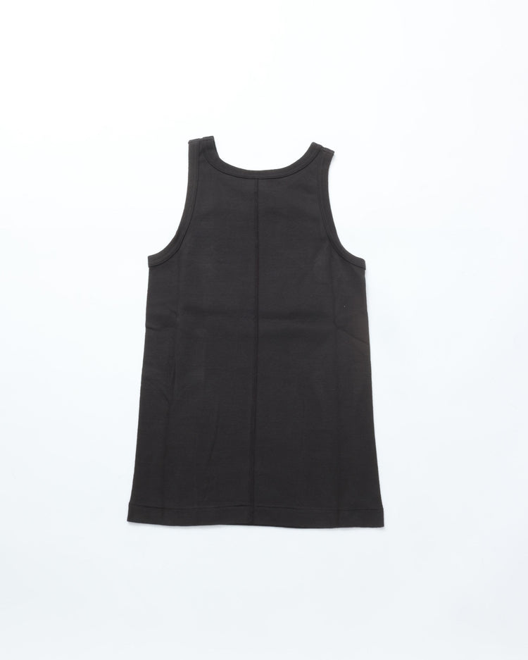 THE SHINZONE / CIRCULAR RIB TANKTOP 07 BLACK