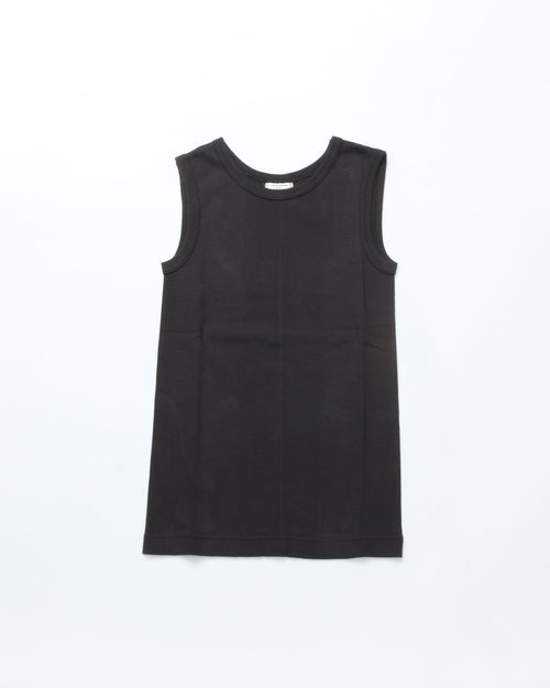 THE SHINZONE CIRCULAR RIB SLEEVELESS 07 BLACK