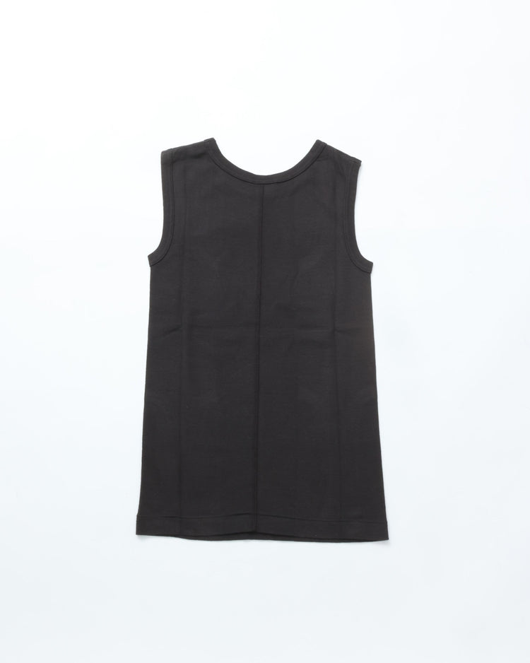 THE SHINZONE  CIRCULAR RIB SLEEVELESS 07 BLACK