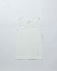 THE SHINZONE  CIRCULAR RIB SLEEVELESS 01 WHITE