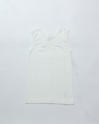 THE SHINZONE / CIRCULAR RIB SLEEVELESS 01 WHITE