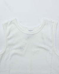 THE SHINZONE  CIRCULAR RIB SLEEVELESS 01 WHITE