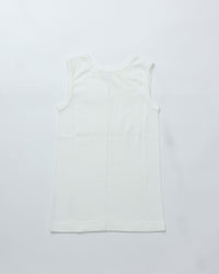THE SHINZONE / CIRCULAR RIB SLEEVELESS 01 WHITE
