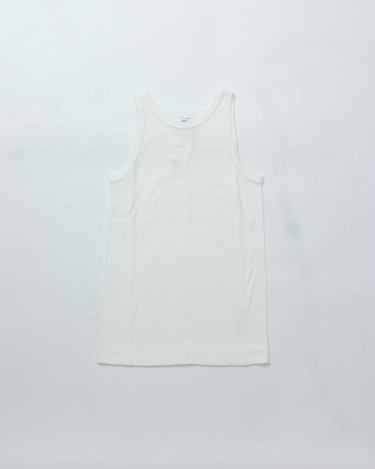 THE SHINZONE / CIRCULAR RIB TANKTOP 01 WHITE