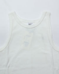 THE SHINZONE / CIRCULAR RIB TANKTOP 01 WHITE