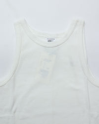 THE SHINZONE / CIRCULAR RIB TANKTOP 01 WHITE