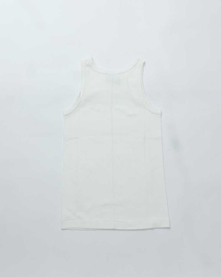 THE SHINZONE / CIRCULAR RIB TANKTOP 01 WHITE
