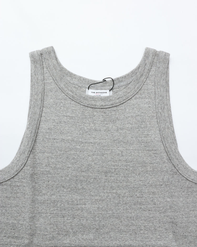 THE SHINZONE / CIRCULAR RIB TANKTOP 06 GRAY